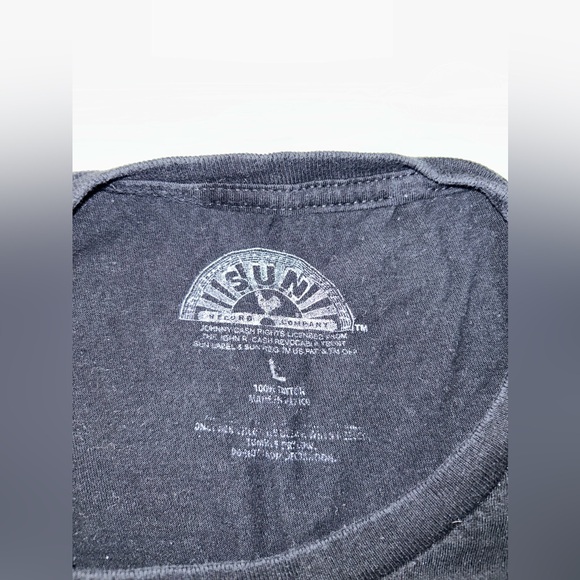 Sun records co Johnny Cash L men’s T shirt black - Picture 5 of 6